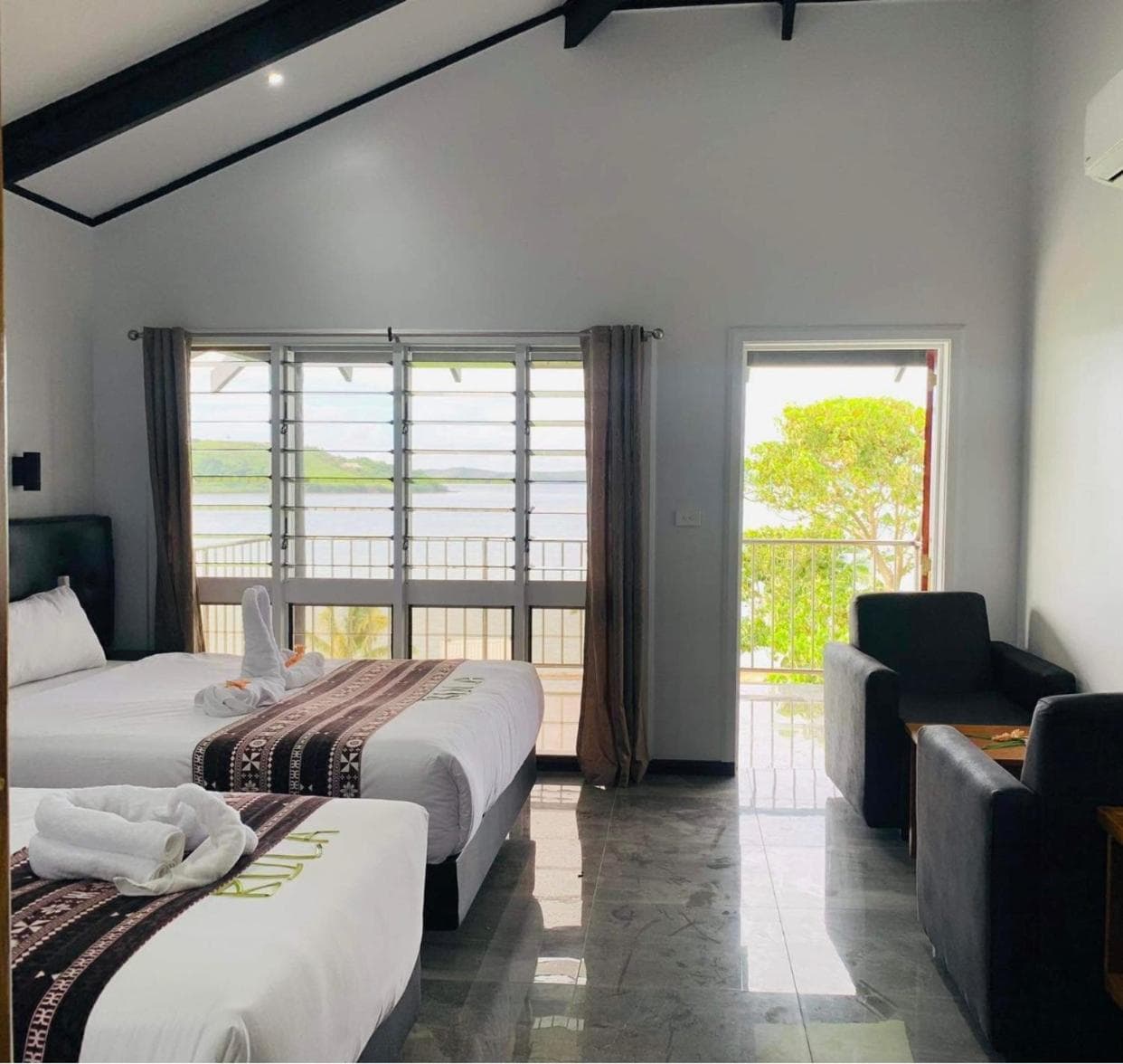 Superior Triple Room with Sea View at Dua Dua Beach Resort