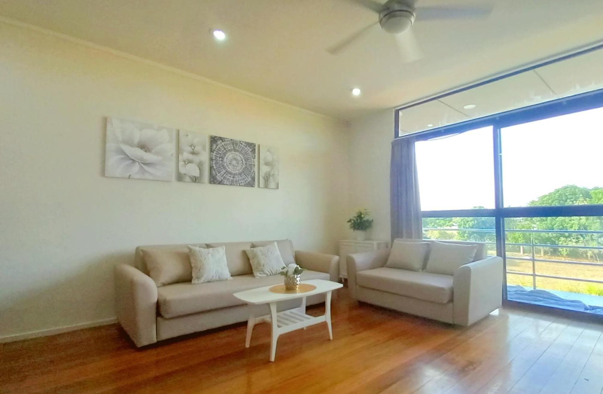 Two-Bedroom Deluxe Apartment with Garden View at Waterfront Sunset Apartment Nadi