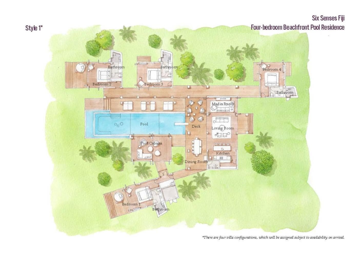 Four Bedroom Beachfront House with Private Pool at Six Senses Fiji
