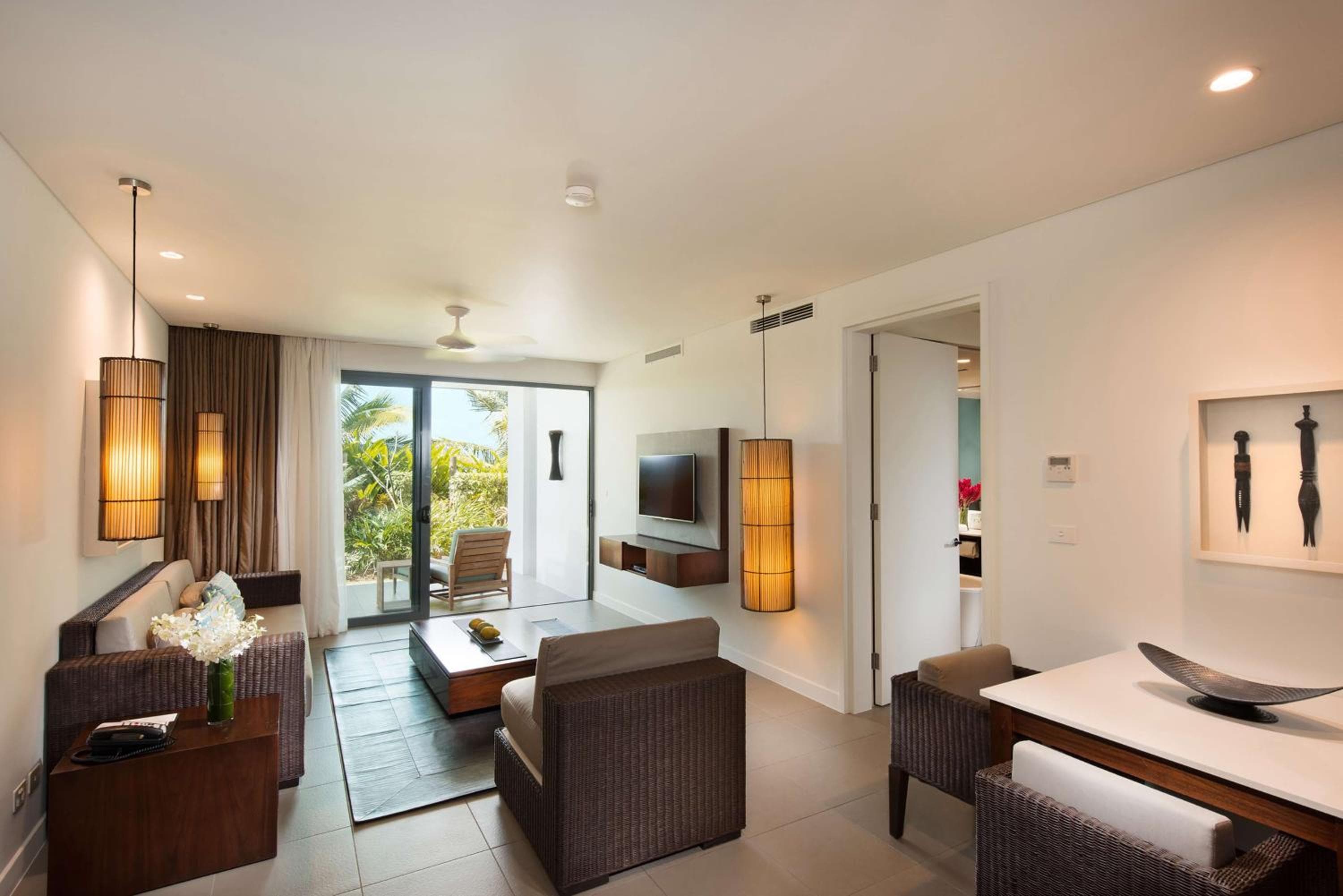 Garden View Guestroom with Lounge at Hilton Fiji Beach Resort and Spa