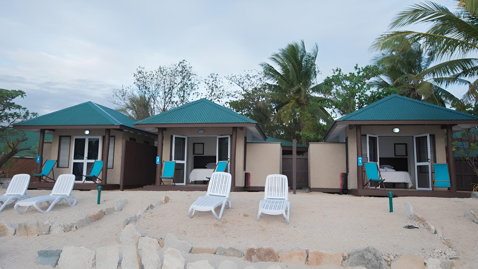 Beachfront Bure (Fan Cooled - Private Ensuite) at South Sea Island