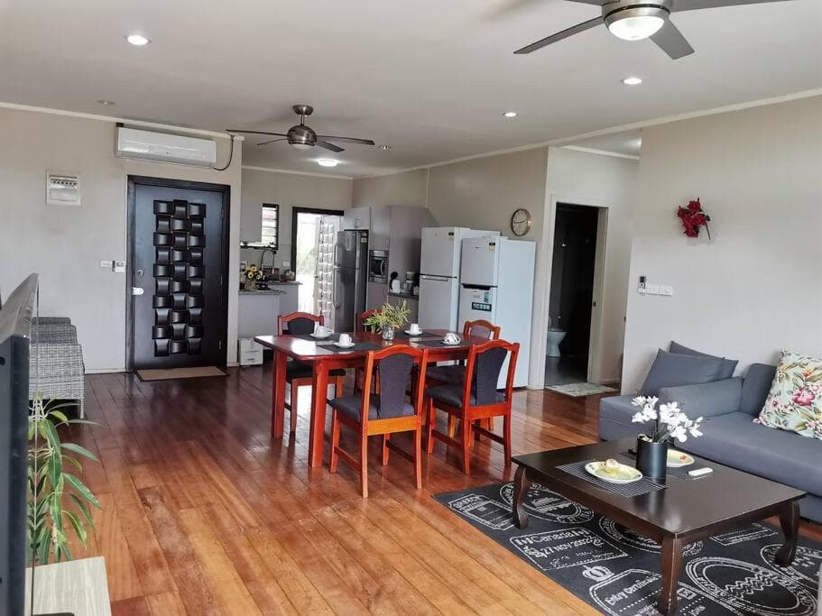 Double Room With Private Bathroom at Master Bedroom in Shared Cozy River View Pool Apartment